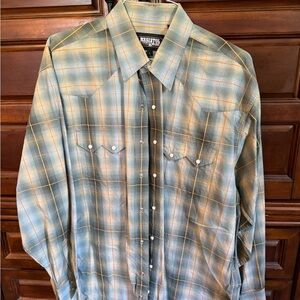 Resistol Rodeo Gear Men’s Sage Plaid Western Shirt
